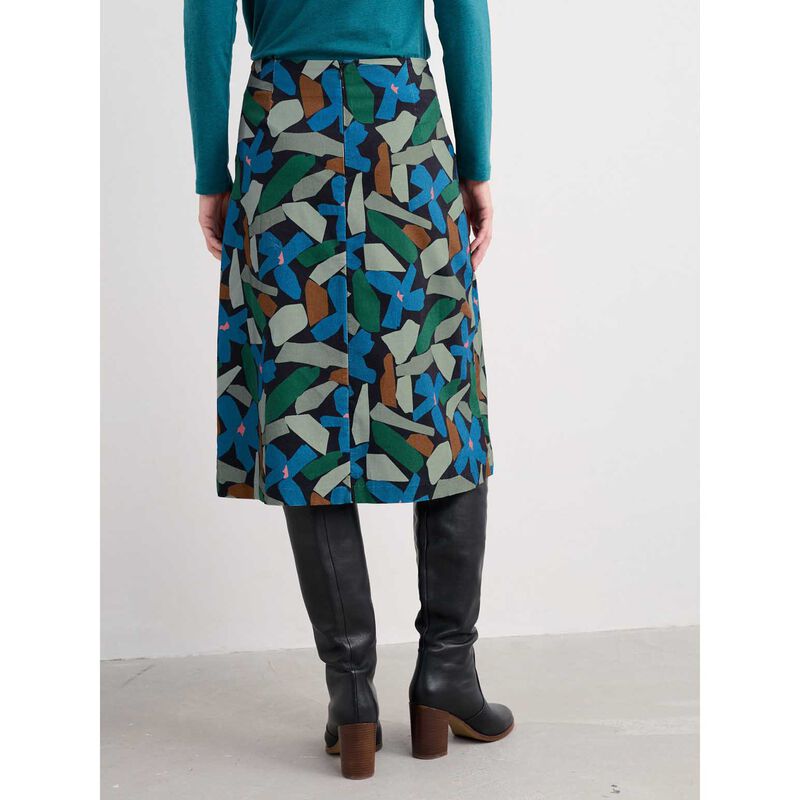 Seasalt Cornwall Forest View Skirt Zennor Flower Onyx image number 1